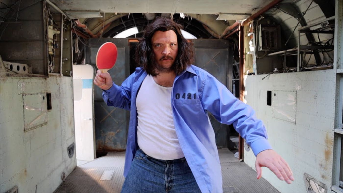 BJ Whimpey in character on set