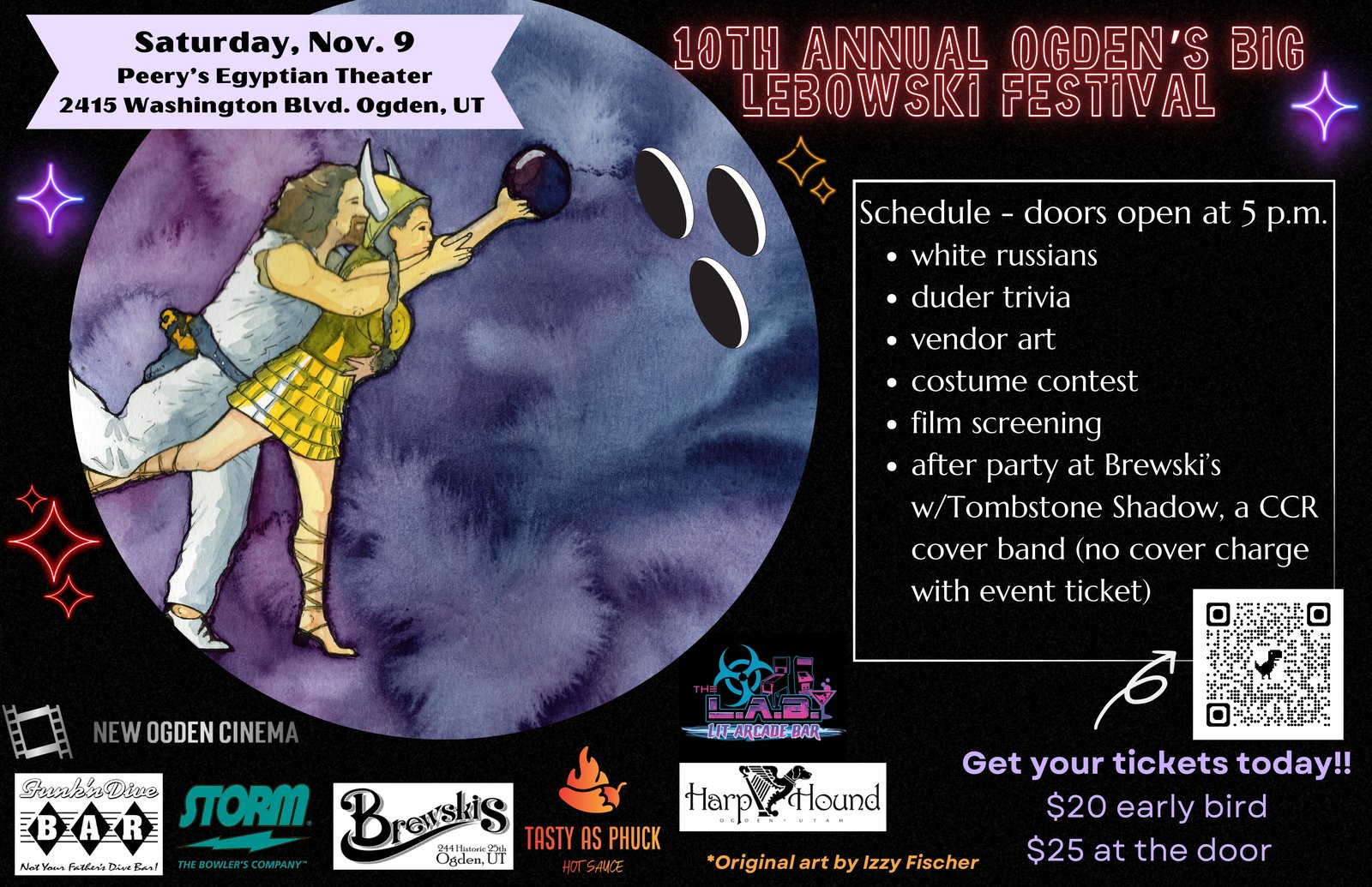 Ogden's Big Lebowski Festival 2024 flyer, 10th Annual