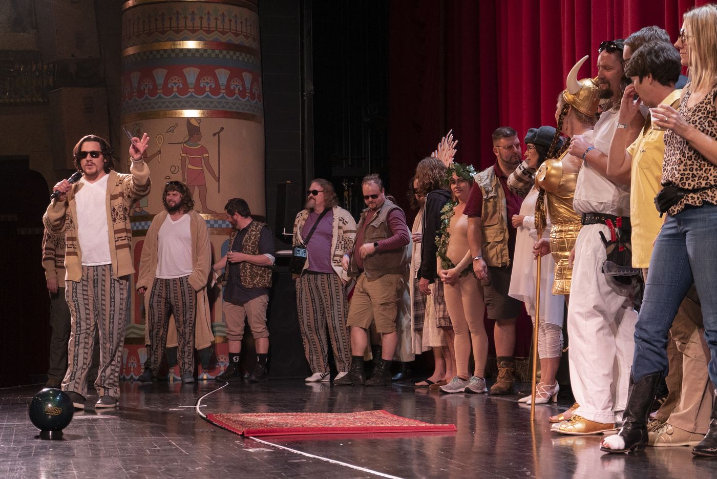 Full costume contest lineup on the Egyptian Theater stage